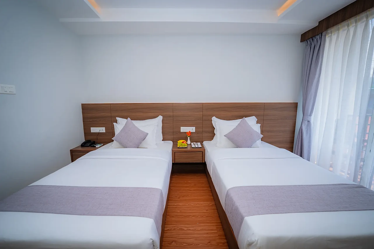 Hotel Sampada Premium Room with twin beds